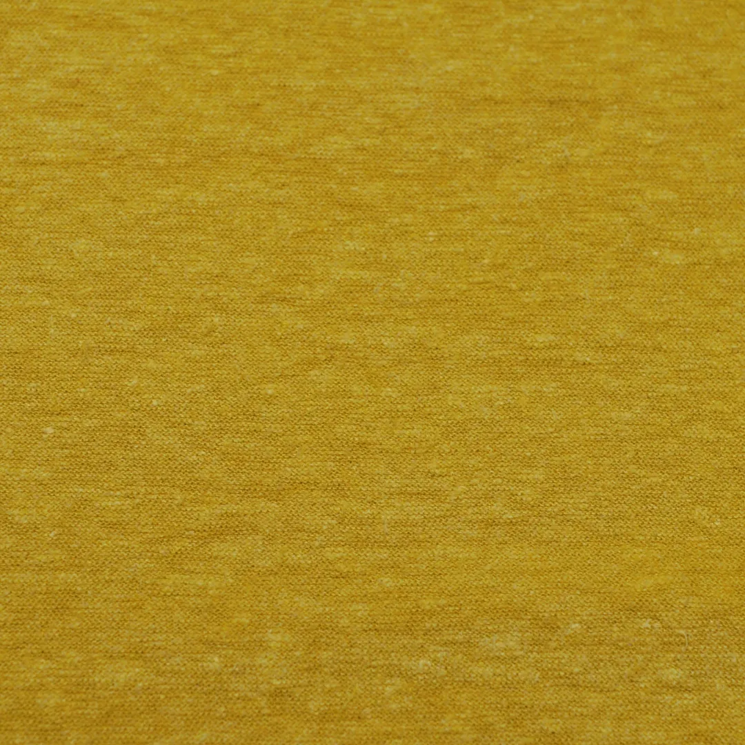 55% Turkish Hemp 45% Organic Cotton Single Jersey - Soft Honey Mustard (2SP544)