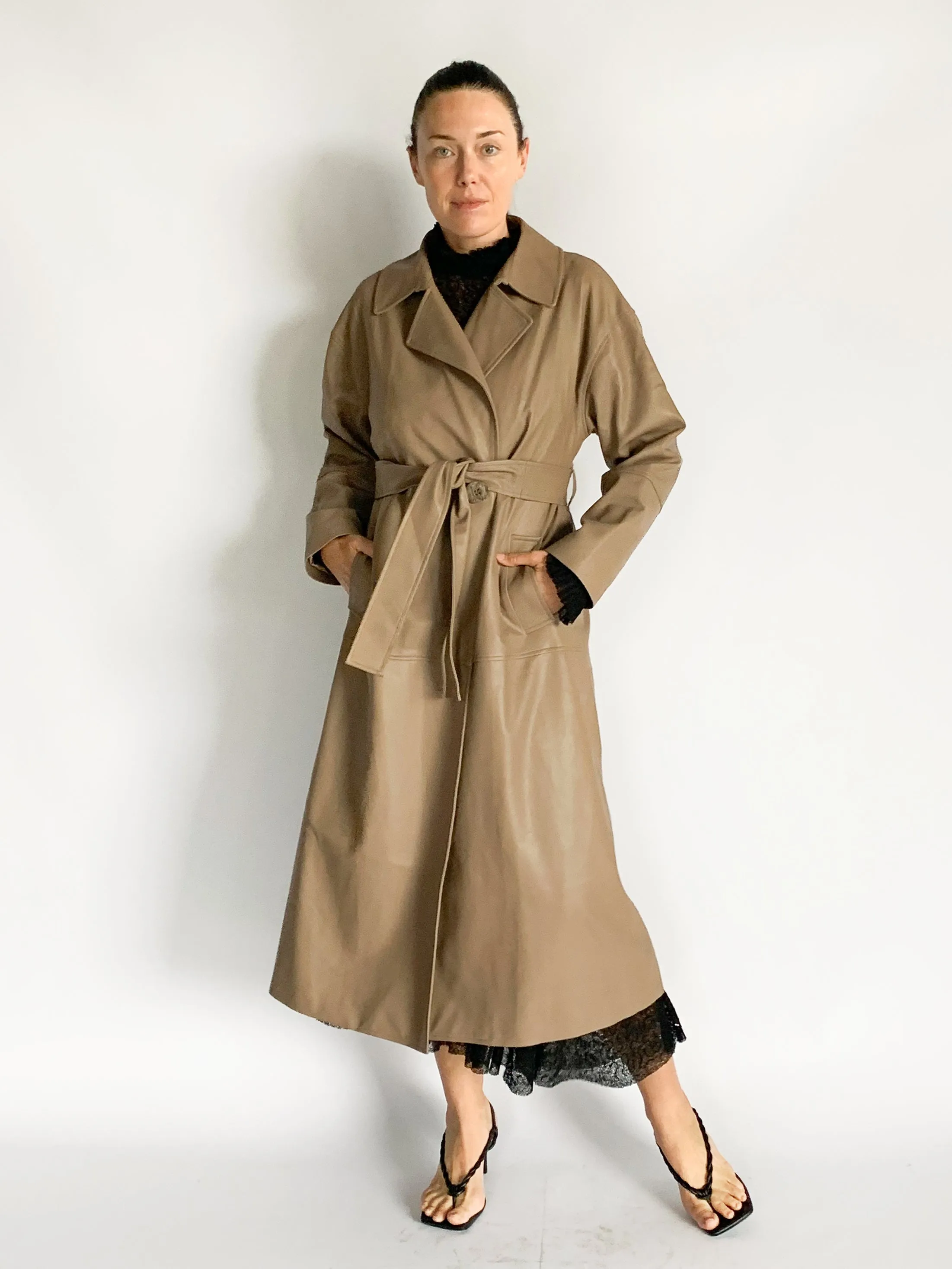 Bamford Vegan Leather Trench Coat