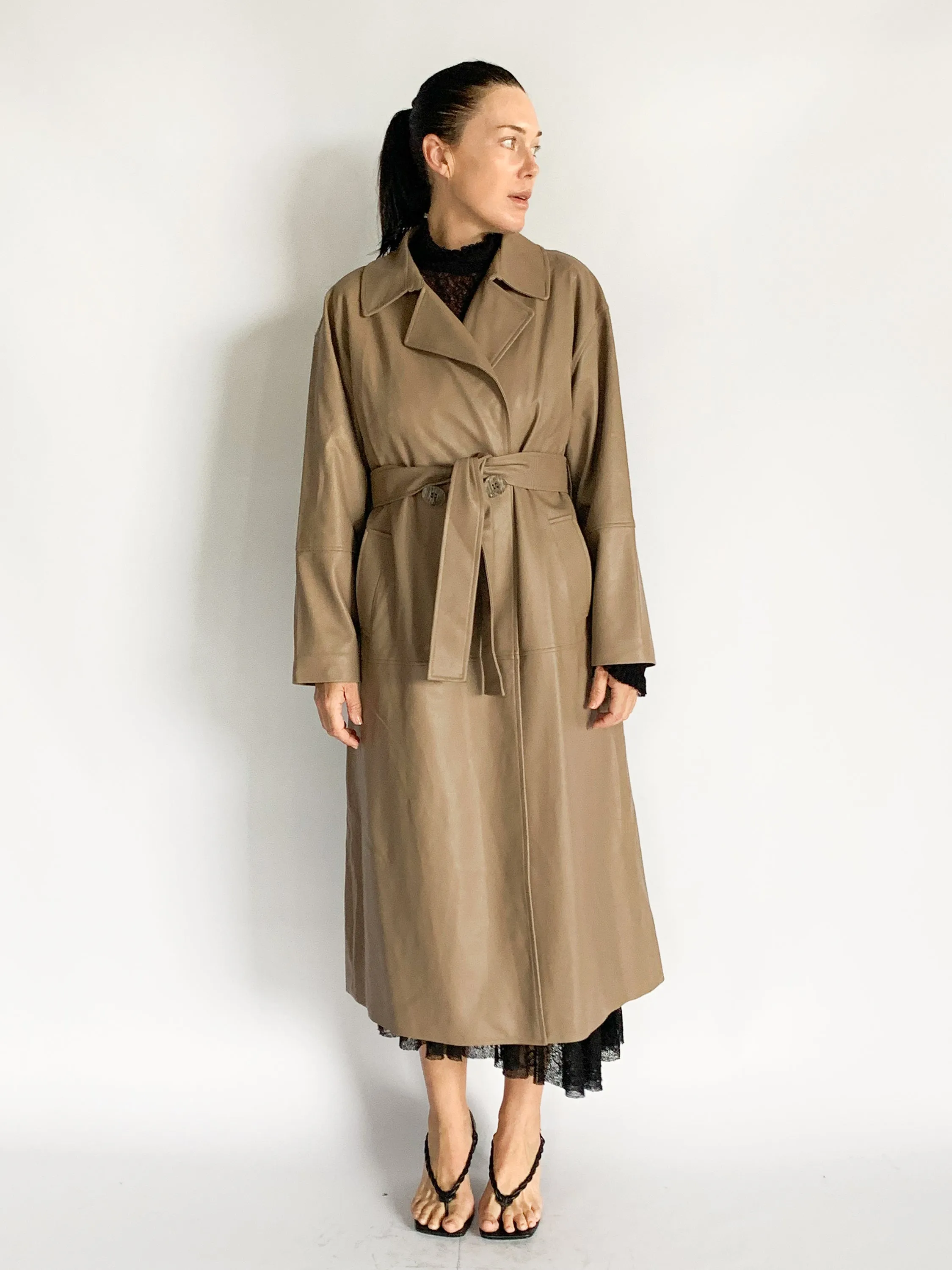 Bamford Vegan Leather Trench Coat