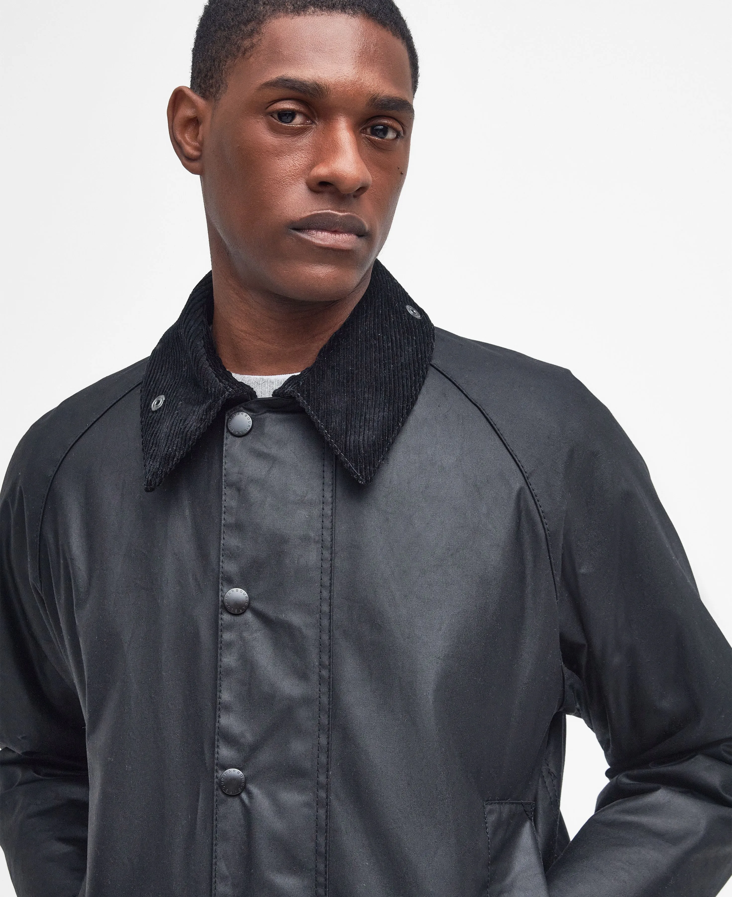 Barbour Beaufort Waxed Jacket - Black