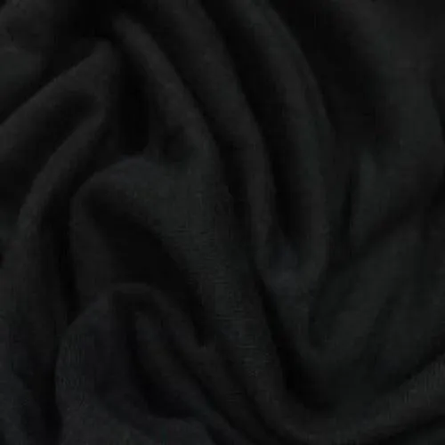 Black Bamboo Hemp Stretch Jersey Fabric - 310 GSM