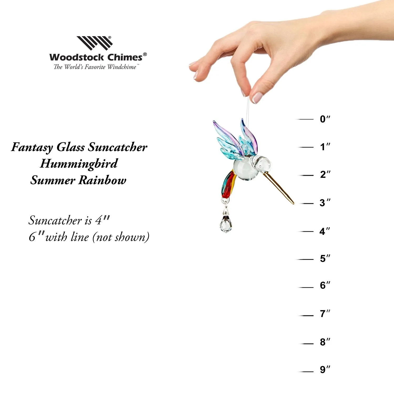 Fantasy Glass Suncatcher - Hummingbird, Summer Rainbow