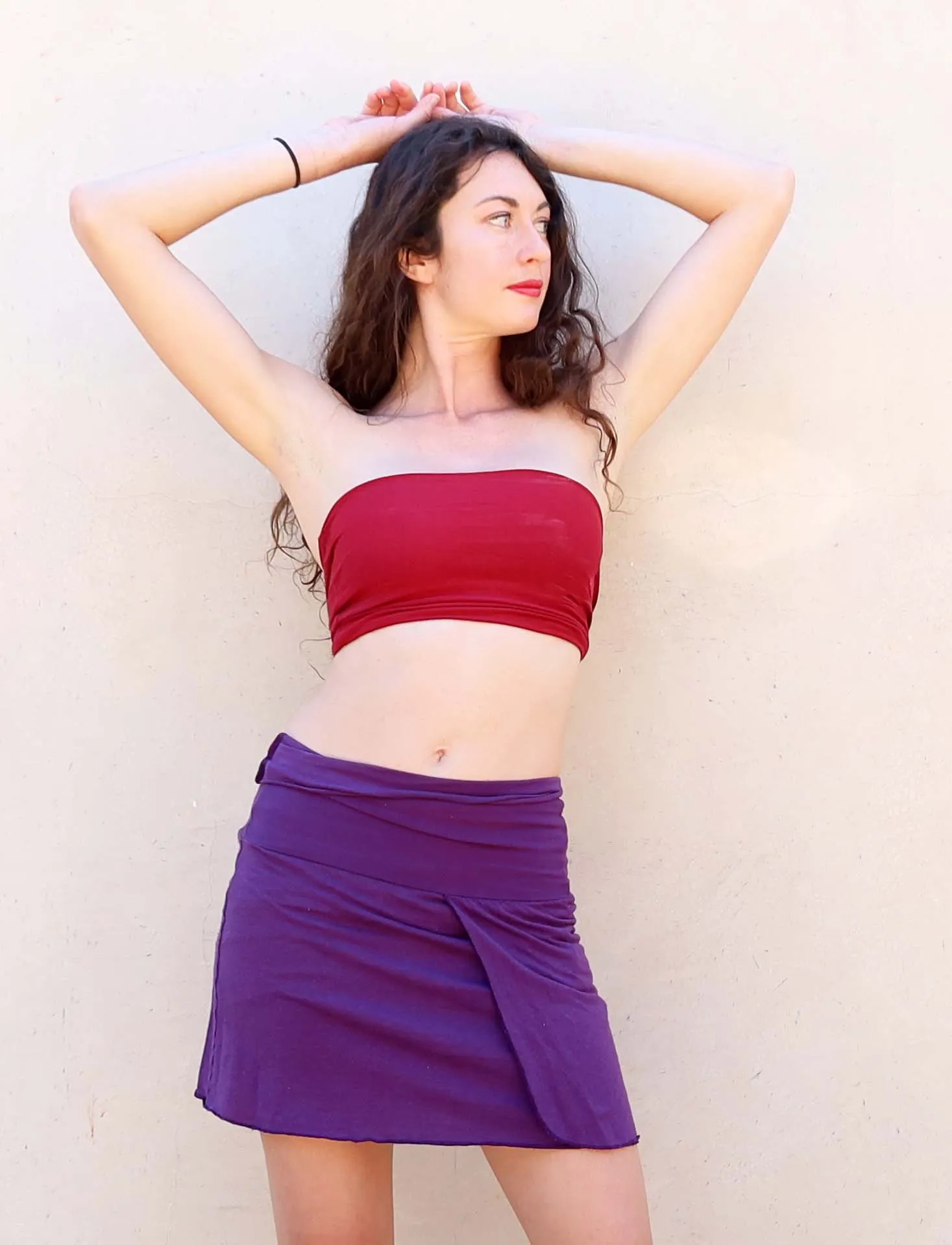 Faux Wrap Simplicity Mini Skirt