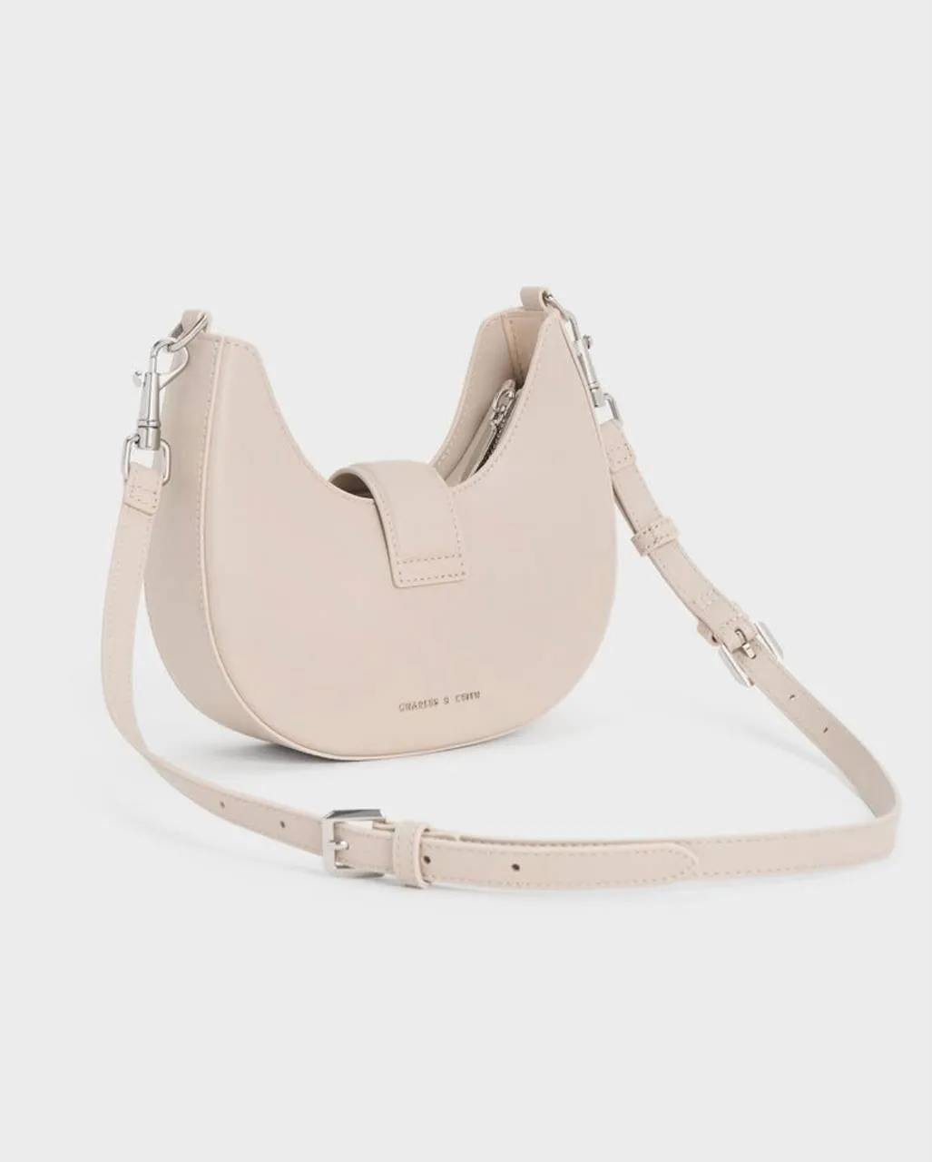 Gabine Leather Crystal-Embellished Hobo Bag