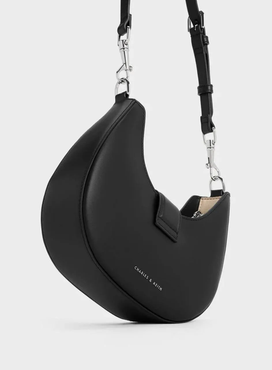 Gabine Leather Crystal-Embellished Hobo Bag
