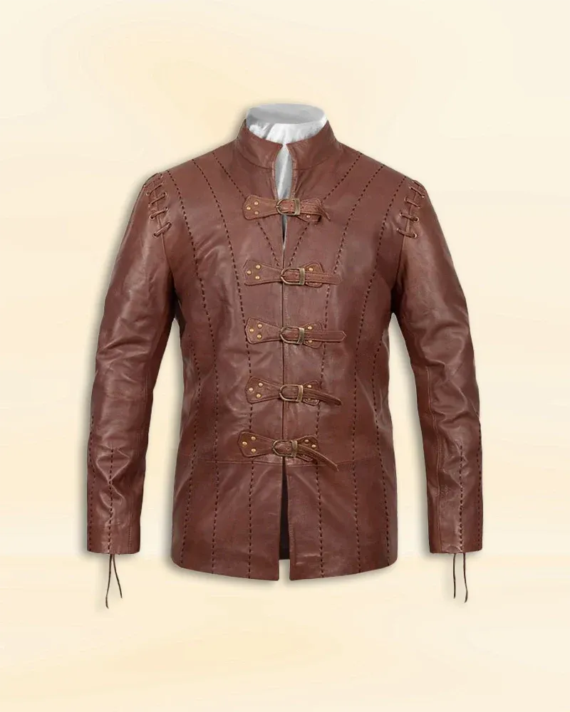 Game of Thrones Style Leather Jacket Worn by Jaime Lannister