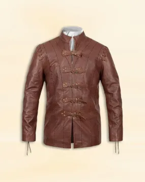 Game of Thrones Style Leather Jacket Worn by Jaime Lannister