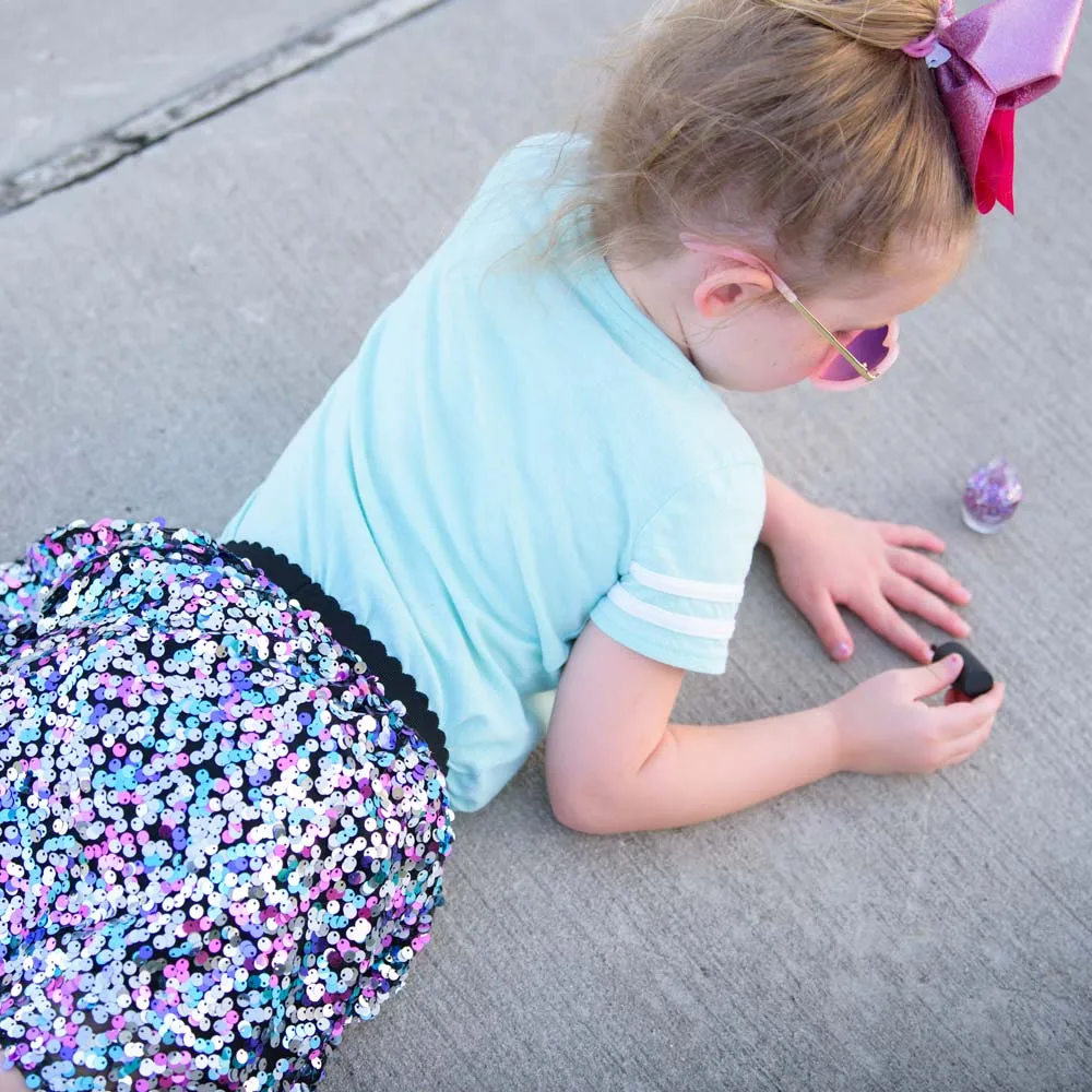 Girls Sequins Skirt Mini Sparkle Kids Skirt for 1- 12 Years old