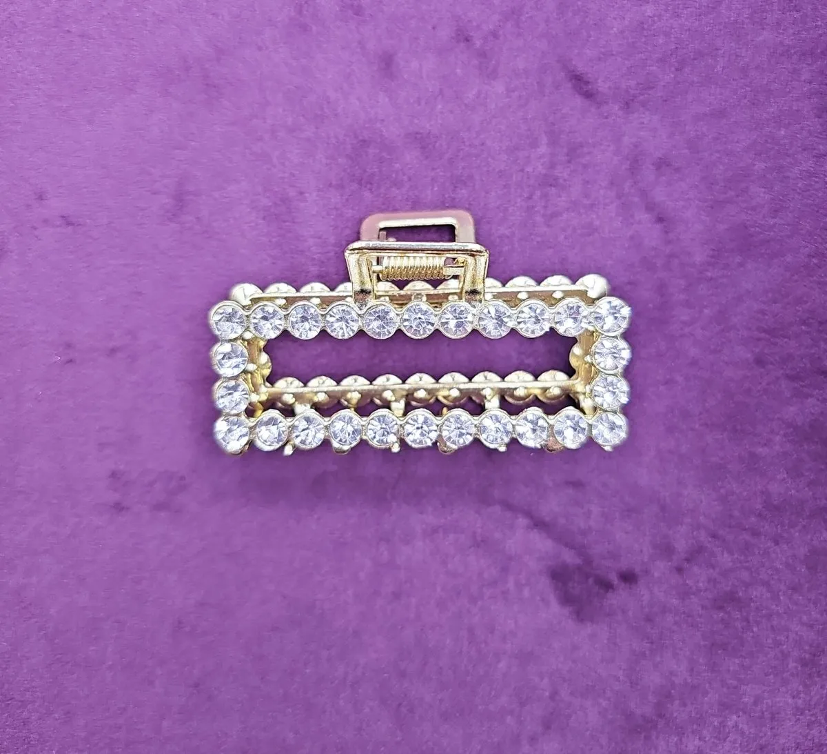 Gold Diamante Hair Jaws Clip