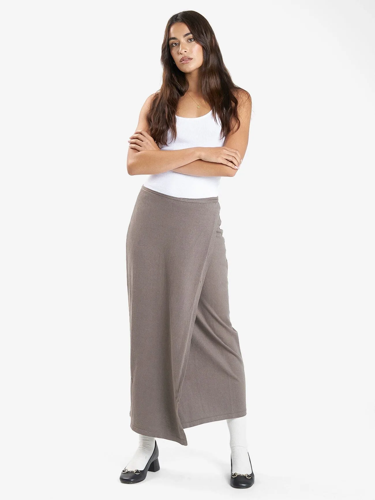 Hemp Wrap Skirt - Light Canteen