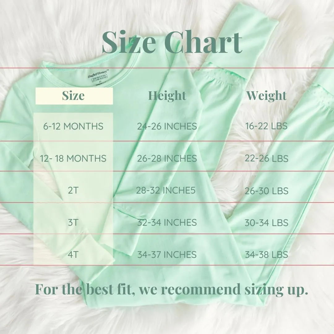 HUGH & HONEY SnugFlex™ Romper, Bamboo Viscose, Baby and Toddler Pajamas, No Zip with Convertible Hands and Feet Coverage