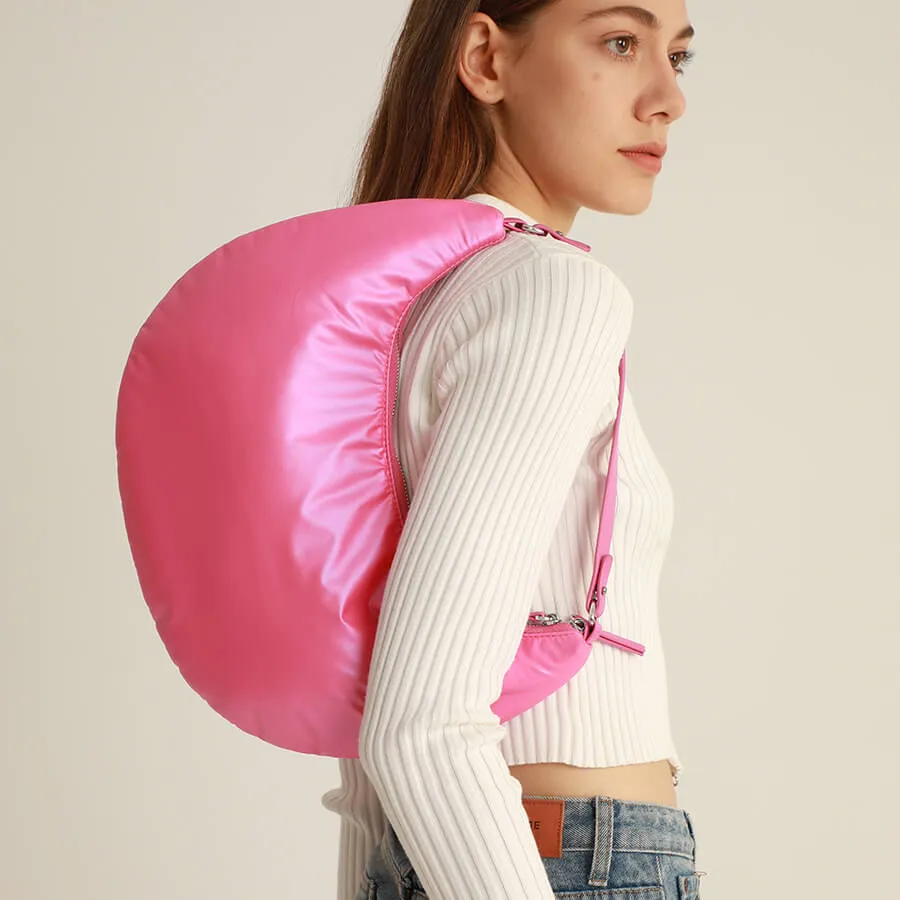 Lightweight Crescent Puffer Underarm Bag-Showtown