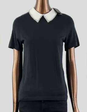 MAJE Top with Removable Collar w/ Tags - 1 | 4 US