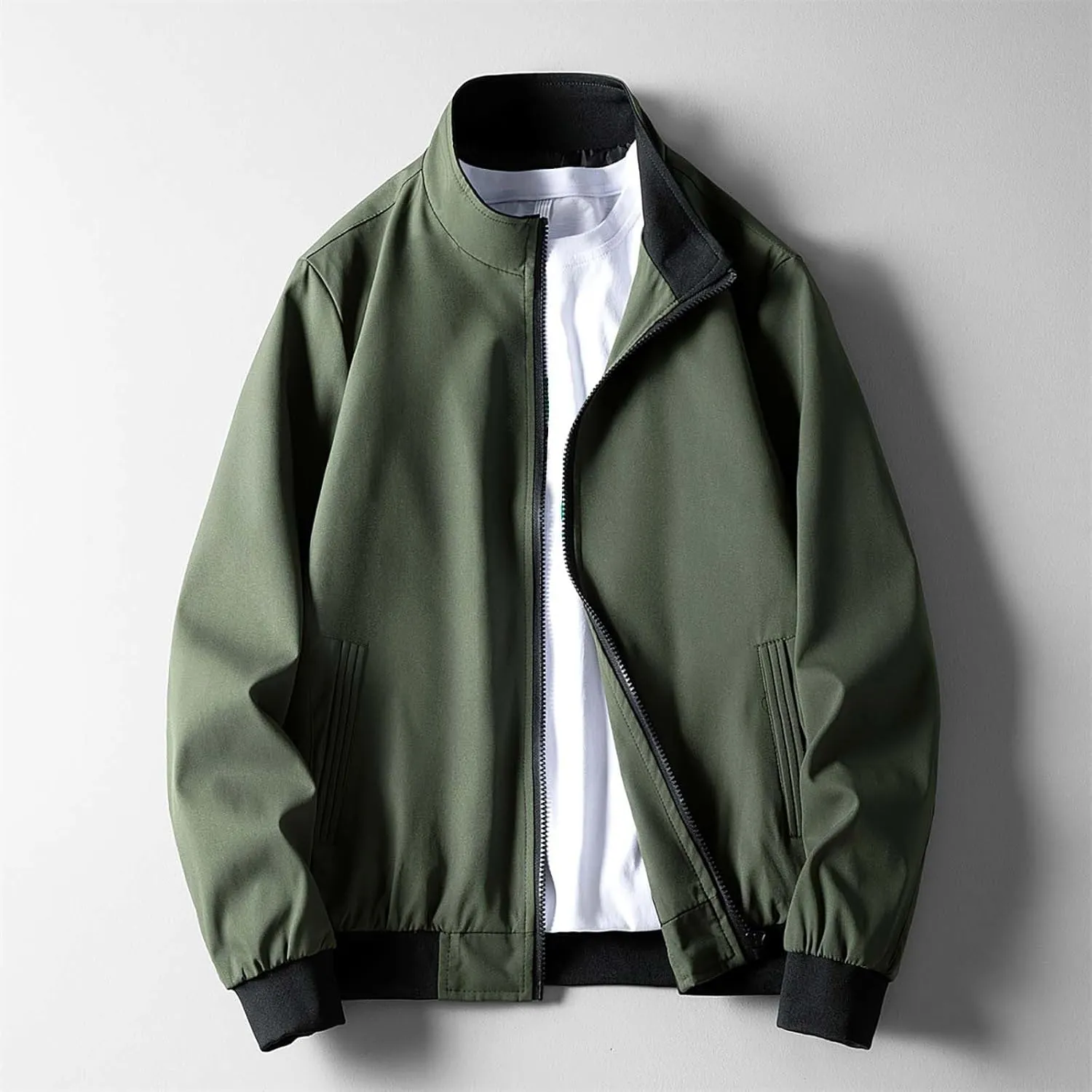 Men's Cardigan Sweater Casual Chunky Knit Lapel Collar Jacket Button Down Long Sleeve Sweater Fall Winter 2024