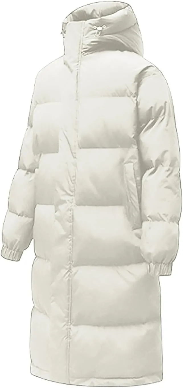 Men's Extra Long Parka Winter Coats Hooded Puffer Jacket Heavy Warm Water Resistant Outerwear For Cold Weather