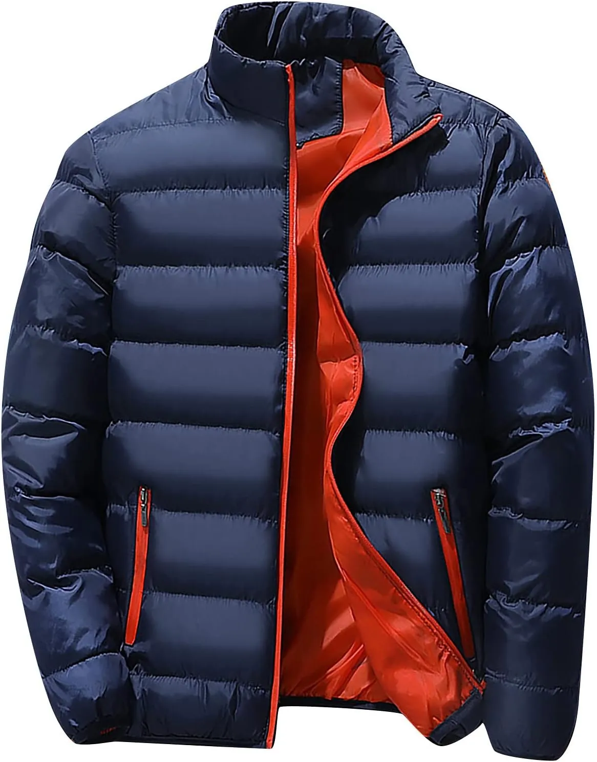 Men's Lightweight Puffer Jacket Winter Puffer Jacket Fleece Warm Coat Outerwear Cold Weather Jackets, L-5XL