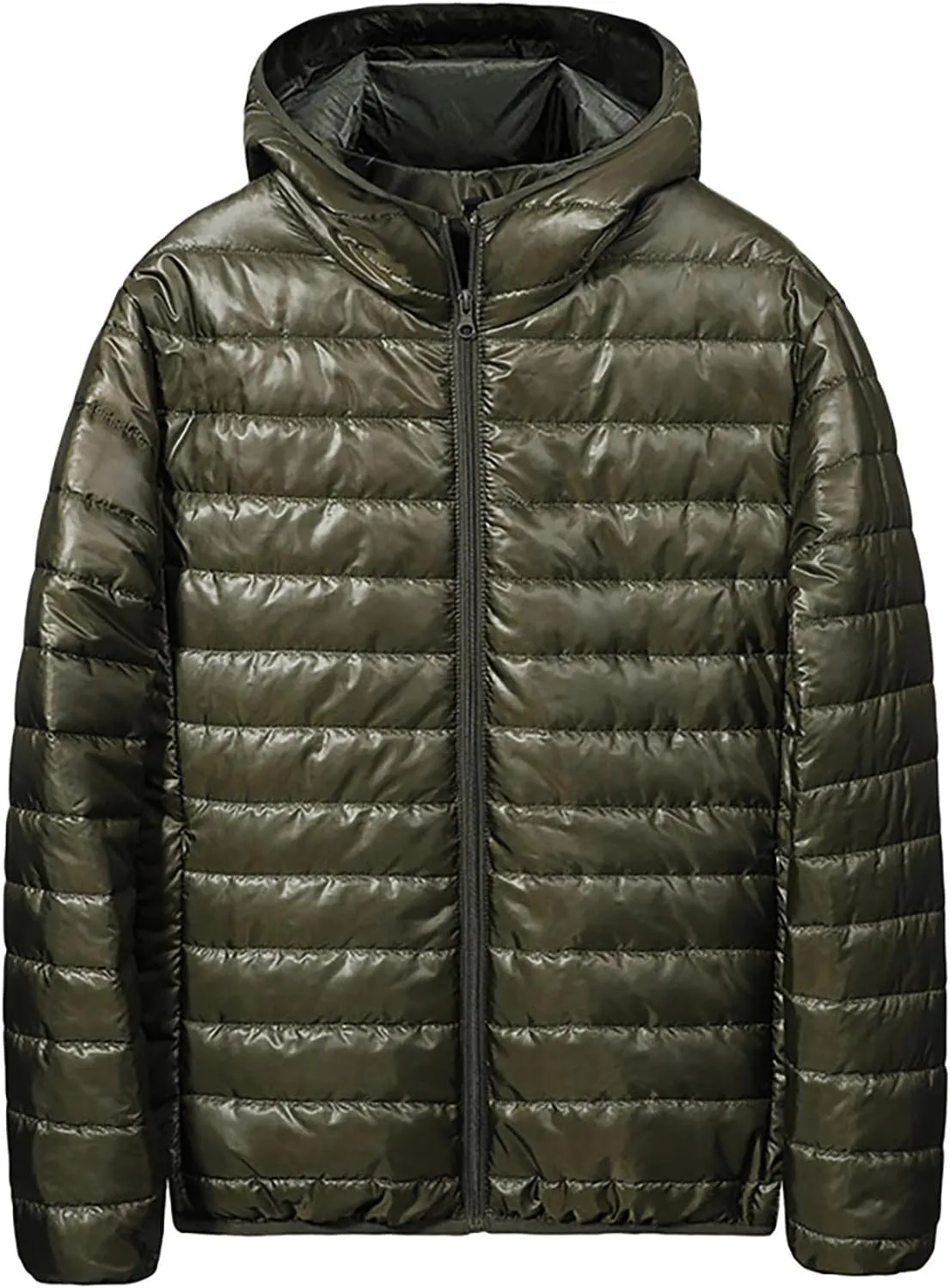 Puffer Jacket for Men Comfort Warm Down Full Zip Jacket Lightweight Quilted Outwear Windproof Winter Puffer Jackets