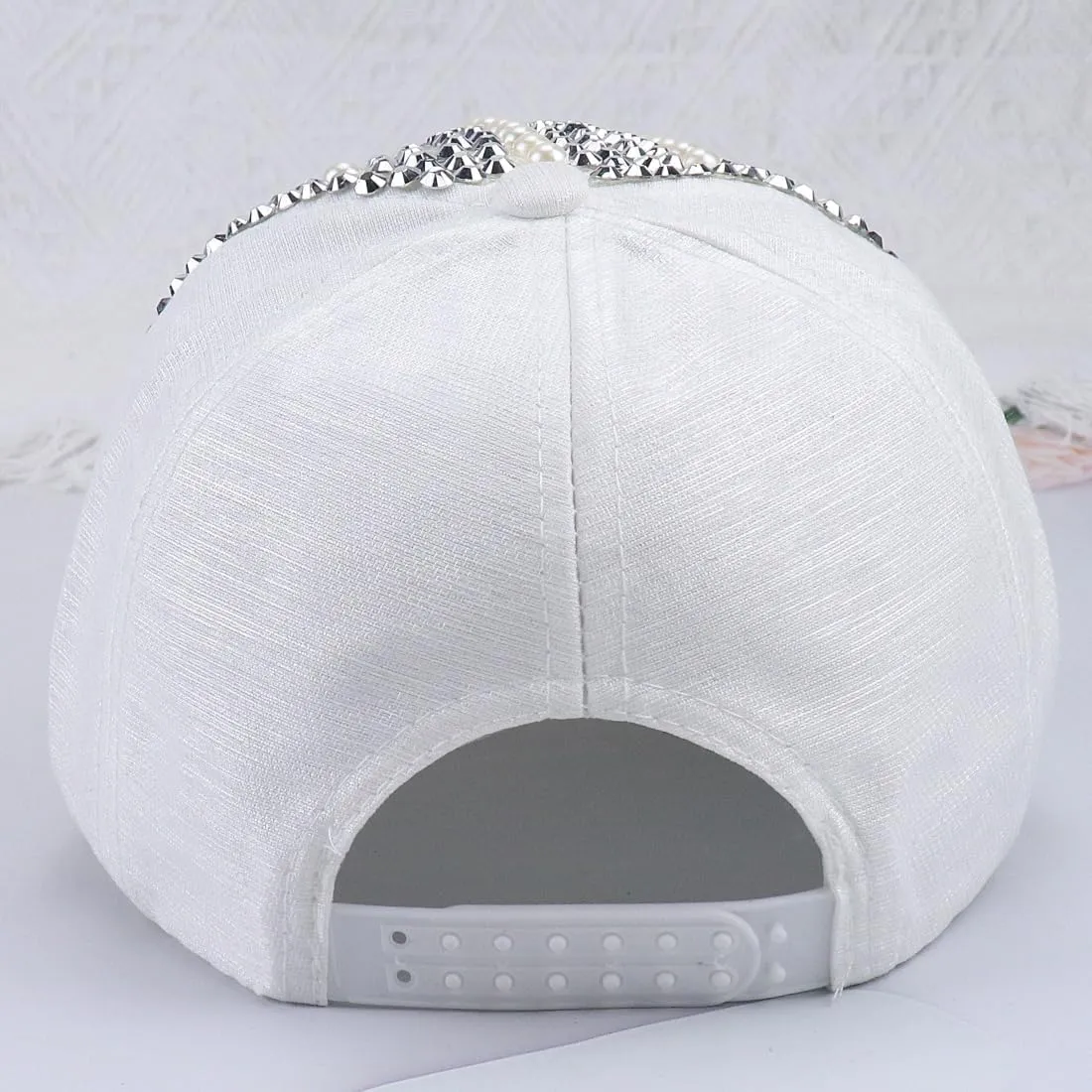 Studded Rhinestone Baseball Cap for Women Sparkle Bling Denim Sun Hat Casual Sports Hat