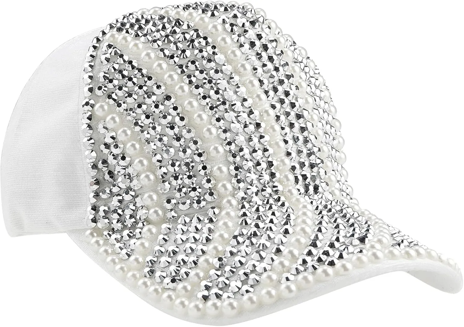 Studded Rhinestone Baseball Cap for Women Sparkle Bling Denim Sun Hat Casual Sports Hat