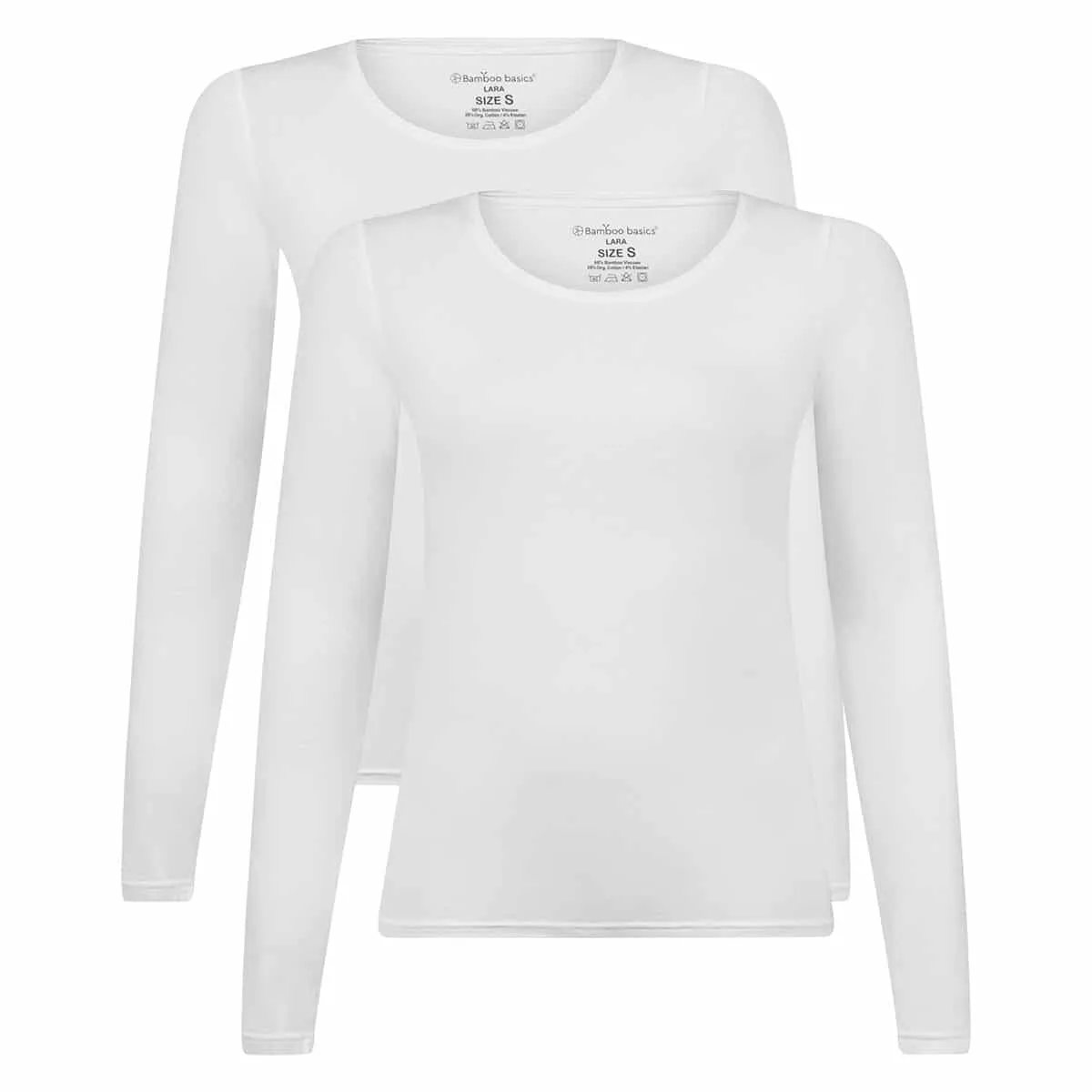 T-shirts lange mouw Lara (2-pack) - Wit