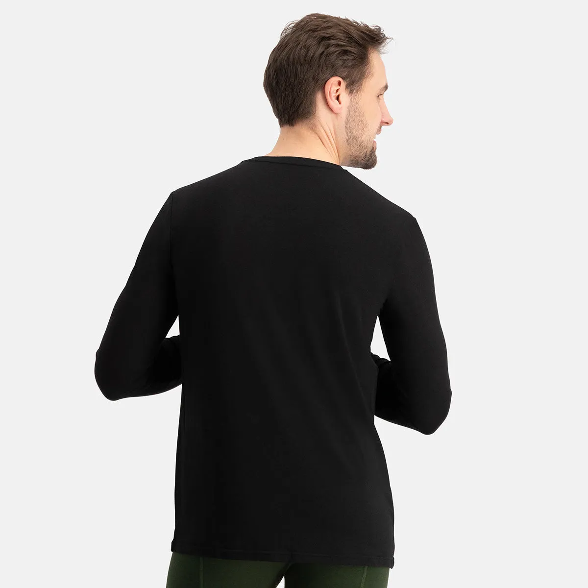T-shirts lange mouw Ralph ronde hals (2-pack) – Zwart