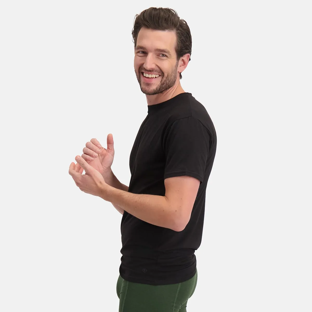 T-Shirts Ruben ronde hals (2-pack) -  Zwart