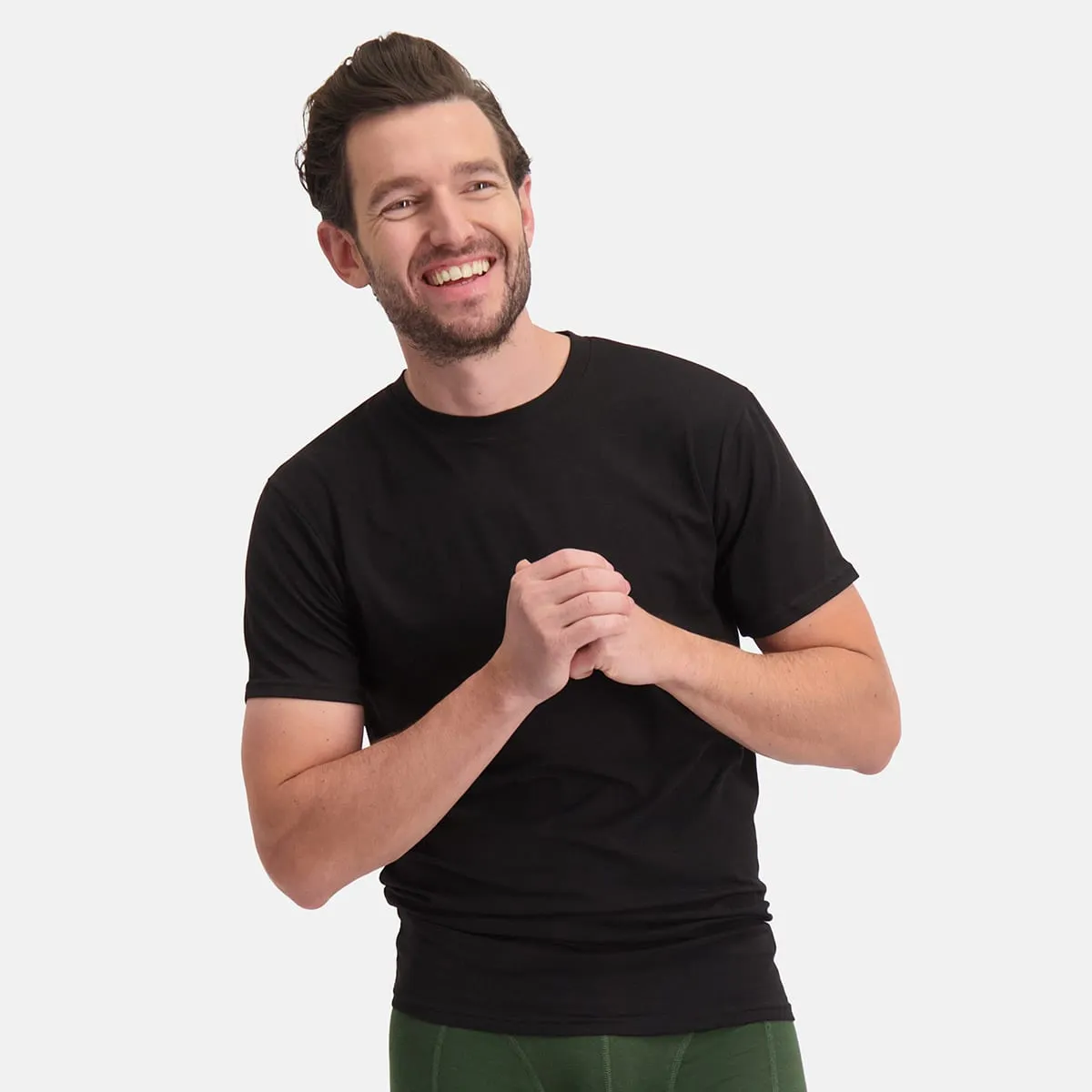 T-Shirts Ruben ronde hals (2-pack) -  Zwart