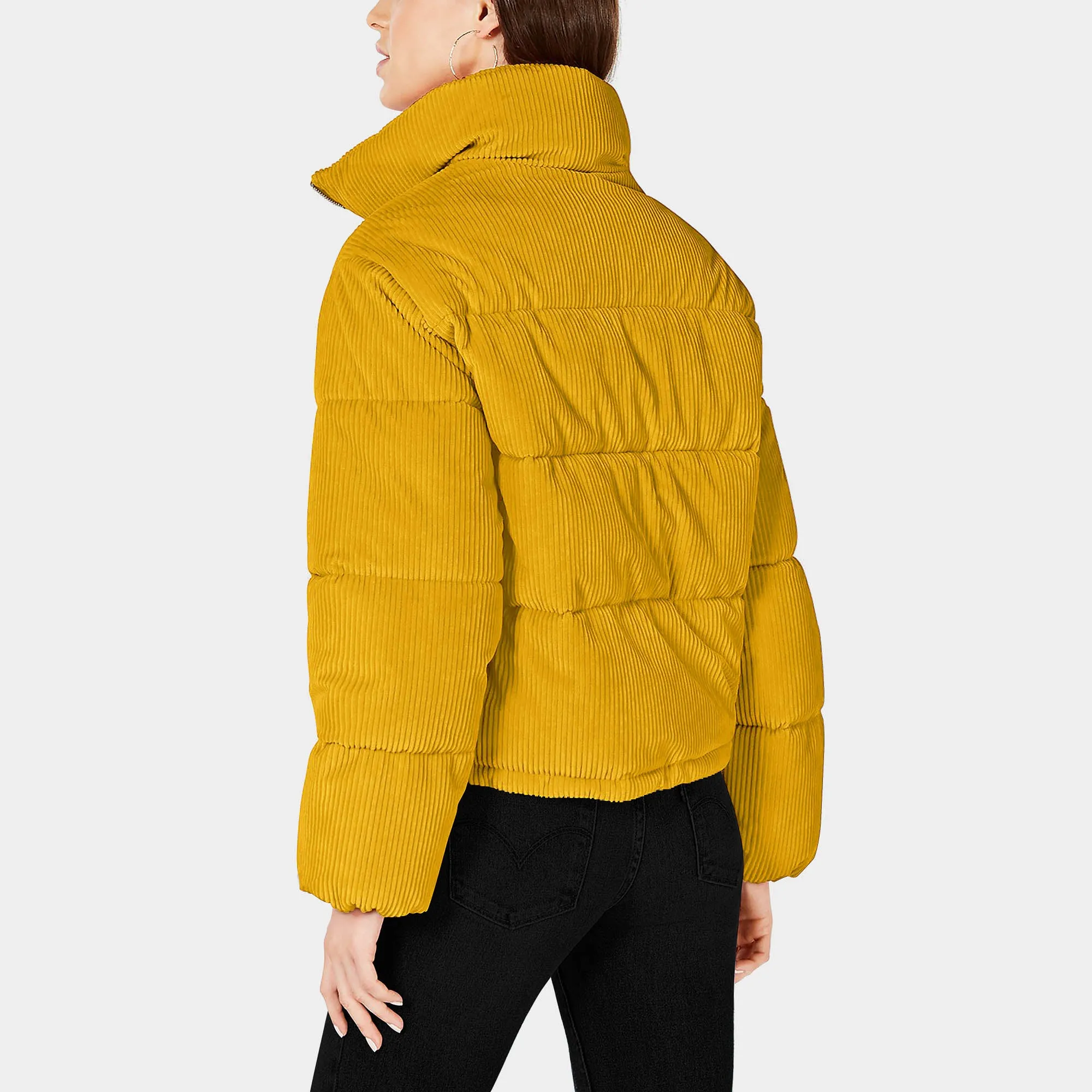 Women's Corduroy Puffer Jacket