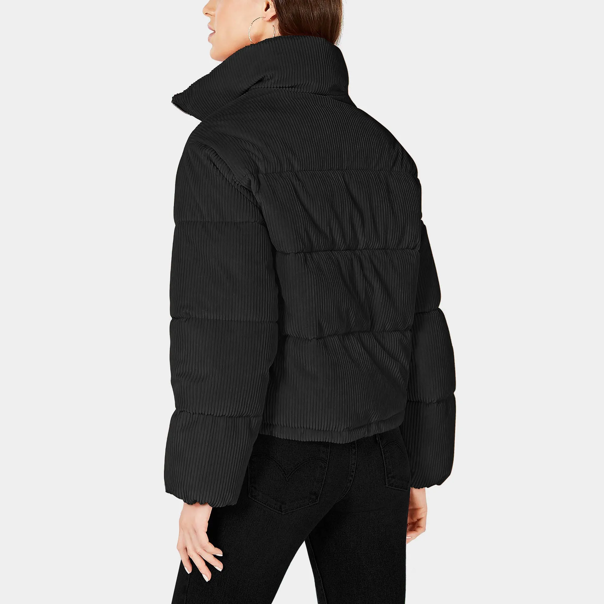 Women's Corduroy Puffer Jacket